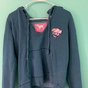 vintage PINK sweatshirt with long neck